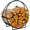 Home4You Rąstų laikiklis DEIA WOOD 50x24xH51cm, juodas