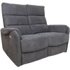 Fotelis Home4You Atlošiama sofa BOWERS 2-vietė Su elektriniu mechanizmu Melsvai pilka
