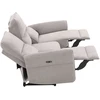 Home4You Sofa-reglaineris DAMIKA Trivietė Elektrinė Pilka