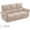 Home4You Sofa-reglaineris DAMIKA Trivietė Šviesiai ruda