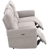 Home4You 3 vietų sofa DAMIKA su elektriniu mechanizmu, pilka