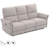 Home4You Sofa-reglaineris DAMIKA Trivietė Elektrinė Pilka