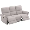 Home4You Sofa-reglaineris DAMIKA Trivietė Elektrinė Pilka
