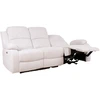 Home4You Trivietė atlošiama sofa FELICIA su elektriniu mechanizmu, natūrali balta