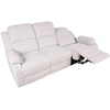 Home4You Trivietė atlošiama sofa FELICIA su elektriniu mechanizmu, natūrali balta