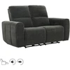 Home4You Sofa su reglaineriu MATIAS Dvivietė Tamsiai pilka