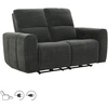 Home4You Dvivietė atlošiama sofa MATIAS su elektriniu mechanizmu, pilka