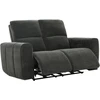 Home4You Sofa su reglaineriu MATIAS Dvivietė Tamsiai pilka
