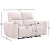 Home4You Sofa su reglaineriu MATIAS Dvivietė Šviesiai smėlio