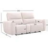 Home4You Sofa su reglaineriu MATIAS Trivietė Šviesiai smėlio