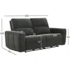 Home4You Sofa su reglaineriu MATIAS Trivietė Tamsiai pilka