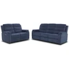 Sofa Home4You Elektrinis reglaineris MIMI, 3-vietu, mėlynas