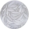 Home4You Kilimėlis ROUND LEAF D38cm, sidabrinės spalvos