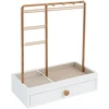 Home4You Papuošalų stovas LARA H26cm, su stalčiumi, baltas