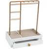 Home4You Papuošalų stovas LARA H26cm, su stalčiumi, baltas