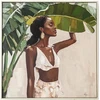 Home4You Paveikslas su rėmu „FAMOUS“, 82,5×82,5 cm, „Rihanna“
