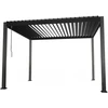 Home4You Pavėsinė MIRADOR 3x3xH2,5 m su užuolaidomis, tamsiai pilka