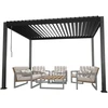 Home4You Pavėsinė MIRADOR 3x4xH2,5 m su tekstileno šoninėmis sienelėmis, tamsiai pilka