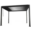 Home4You Pavėsinė MIRADOR 3x4xH2,5 m su tekstileno šoninėmis sienelėmis, tamsiai pilka