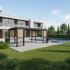 Home4You Dark Pavėsinė MIRADOR-111 su žaliuzinėmis sienelėmis 3x6m, tamsiai pilka