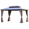 Home4You Pavėsinė Gazebo SUNSET 3x4x2/2,7m, ruda spalva