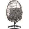 Home4You Poilsio krėslas CASSIA Besisukantis 85x85xH151cm Pilka