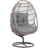 Home4You Poilsio krėslas CASSIA Besisukantis 85x85xH151cm Pilka
