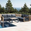 Home4You Ottoman FULLER 83x83xH42 cm, tamsiai pilka