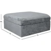 Home4You Ottoman SAMOA 91x91xH46cm, pilkas