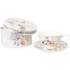 Home4You Puodelis/lėkštė MIA SNOW 180ml dovanų dėžutėje