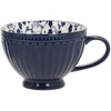 Home4You Mėlyna Puodelis SEREN H7,7cm 355ml, mėlynas/gėlių spalvos