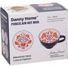 Home4You Mėlyna Puodelis SEREN H7,7cm 355ml, mėlynas/raudonas