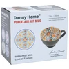 Home4You Puodelis SEREN H7, 7cm 355ml, ruda/geltonas