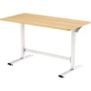 Home4You Desk ERGO manual 120x60xH70-115cm, oak/baltas