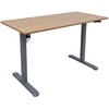 Home4You Reguliuojamo aukščio darbo stalas ERGO LIGHT su 1 varikliu 120x60cm, sidabro pilka/ąžuolas