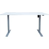 Rašomasis stalas ERGO su 1 varikliu, 160x80 cm, Spalva: pilkšvai balta