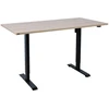 Home4You Rašomasis stalas Ergo 160x80x71-121 cm Hickory/Juoda Reguliuojamas