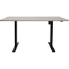 Home4You Rašomasis stalas Ergo 160x80x71-121 cm Hickory/Juoda Reguliuojamas
