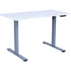 Home4You Rašomasis stalas ERGO FIT 120x60x71,5-116 cm baltas pilkas reguliuojamas