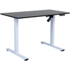 Home4You Stalas ERGO FIT su 1 varikliu, 120x68 cm, baltas/juodas