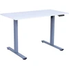 Home4You Elektrinis stalas ERGO FIT 1 variklio, 120x68 cm, pilkas/baltas