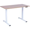 Home4You Stalas ERGO FIT 1 variklio, 120x68 cm, baltas/ąžuolas