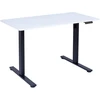Home4you Stalas ERGO FIT Elektrinis, 120x68 cm, Juodas/Baltas