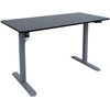 Home4You Reguliuojamo aukščio darbo stalas ERGO LIGHT su 1 varikliu 120x60cm, sidabro pilka/juoda