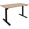 Home4You Reguliuojamo aukščio darbo stalas ERGO LIGHT su 1 varikliu 120x60cm, juodas/ąžuolas