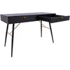 Home4You Stalas LUXEMBOURG 120x48xh75cm, juodos spalvos