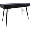 Home4You Stalas LUXEMBOURG 120x48xh75cm, juodos spalvos