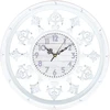 Home4You Sieninis laikrodis ORNAMENT D44cm, baltos spalvos