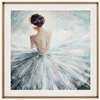 Home4You Sienų meno kūrinys 80x80cm, balerina su kristalais