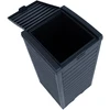 Home4You Šiukšliadėžė GALA 41x41xH86cm/118L, juodas plastikas